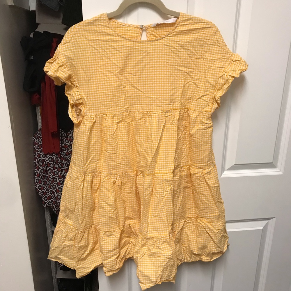 Plaid Yellow Gingham Dress